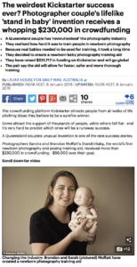 Sandra Moffatt on Kickstarter with Stand in baby for newborn photographers